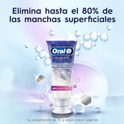 Pasta dental Anticaries con Flúor Oral - B 3d White Brilliant Fresh 75 ml (100 g) 2 Unidades - Farmacias Arrocha