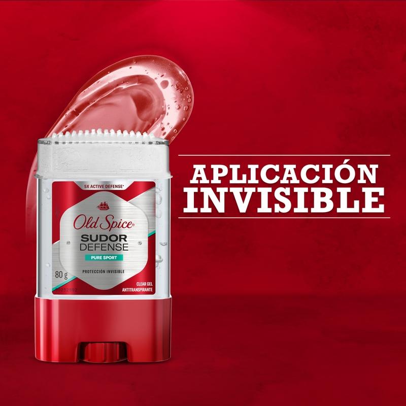 Gel Antitranspirante Old Spice Sudor Defense Pure Sport 80 g - Farmacias Arrocha