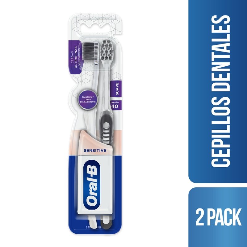 Cepillos de dientes Oral - B Sensitive Purification extra suave 2 Unidades - Farmacias Arrocha