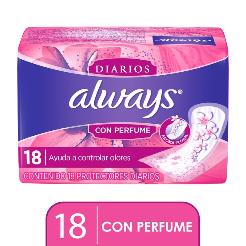 Protectores Diarios Always Diarios Con Perfume 18 Unidades - Farmacias Arrocha