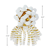 Hallmark Lazos De Regalo Flocados Blanco Y Dorado Set De 2 - Farmacias Arrocha