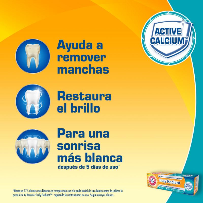 Arm & Hammer Pasta Dental Truly Radiant 121Gr - Farmacias Arrocha