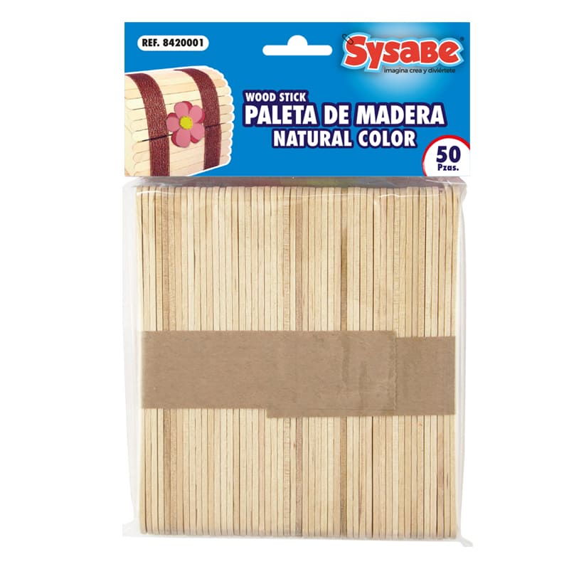 Sysabe Paleta  Natural 11.4Cm C/50 Pzas - Farmacias Arrocha
