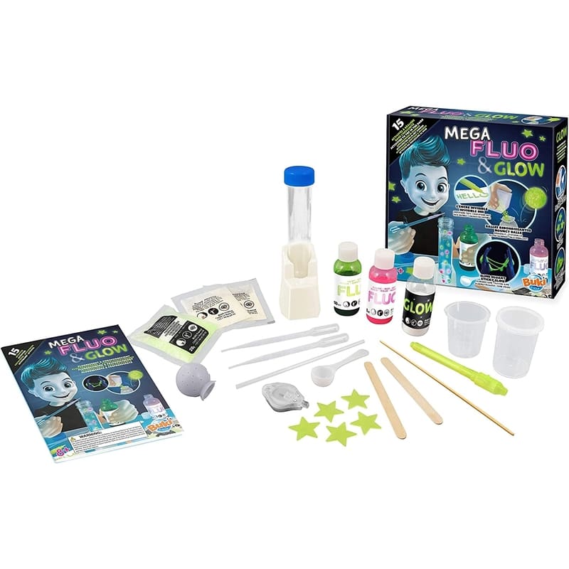 Buki Mega Fluo & Glow 15 Experimentos - Farmacias Arrocha