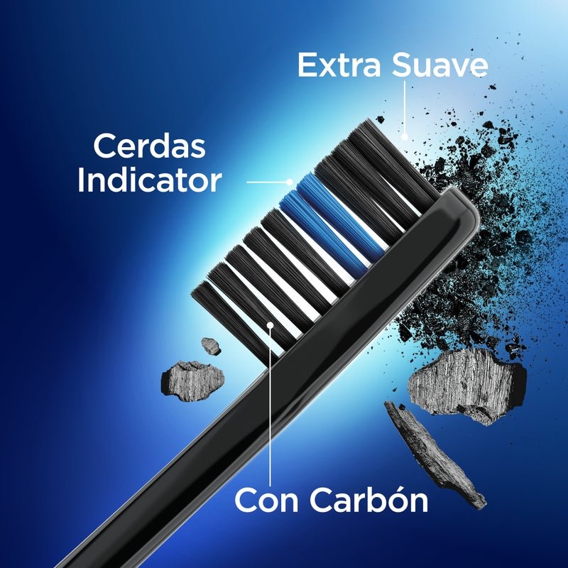 Cepillo de dientes suave Oral - B Indicator Black Charcoal 3 Unidades - Farmacias Arrocha