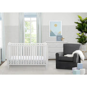 Delta Children Cuna Taylor 4 En 1 Convertible En Color Blanca - Farmacias Arrocha