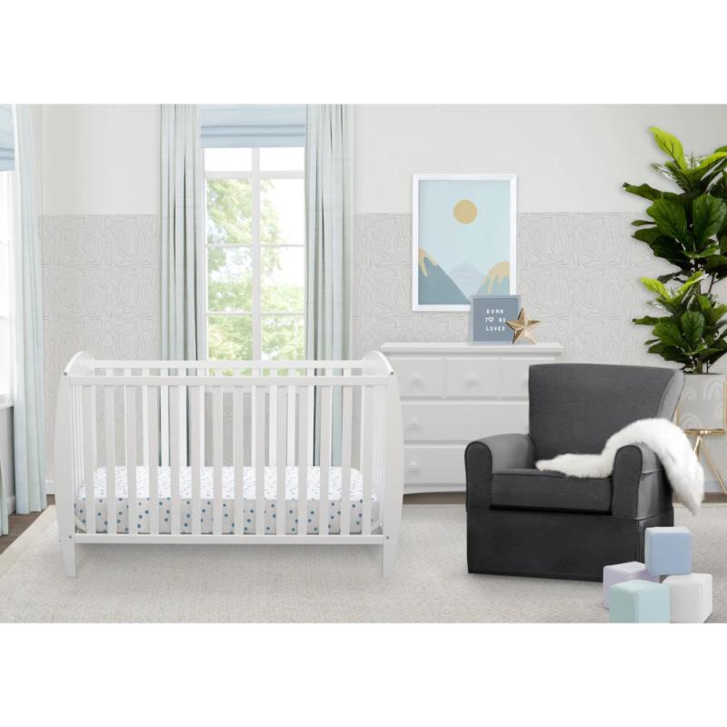 Delta Children Cuna Taylor 4 En 1 Convertible En Color Blanca - Farmacias Arrocha