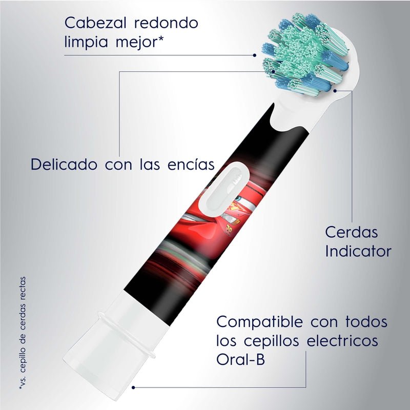 Cabezales de Repuestos para Cepillo de dientes Eléctrico Oral - B Disney Cars 2 Unidades - Farmacias Arrocha