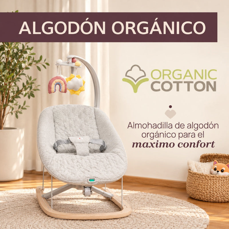 Bouncer Zen Wave Wooden Grey Chicco