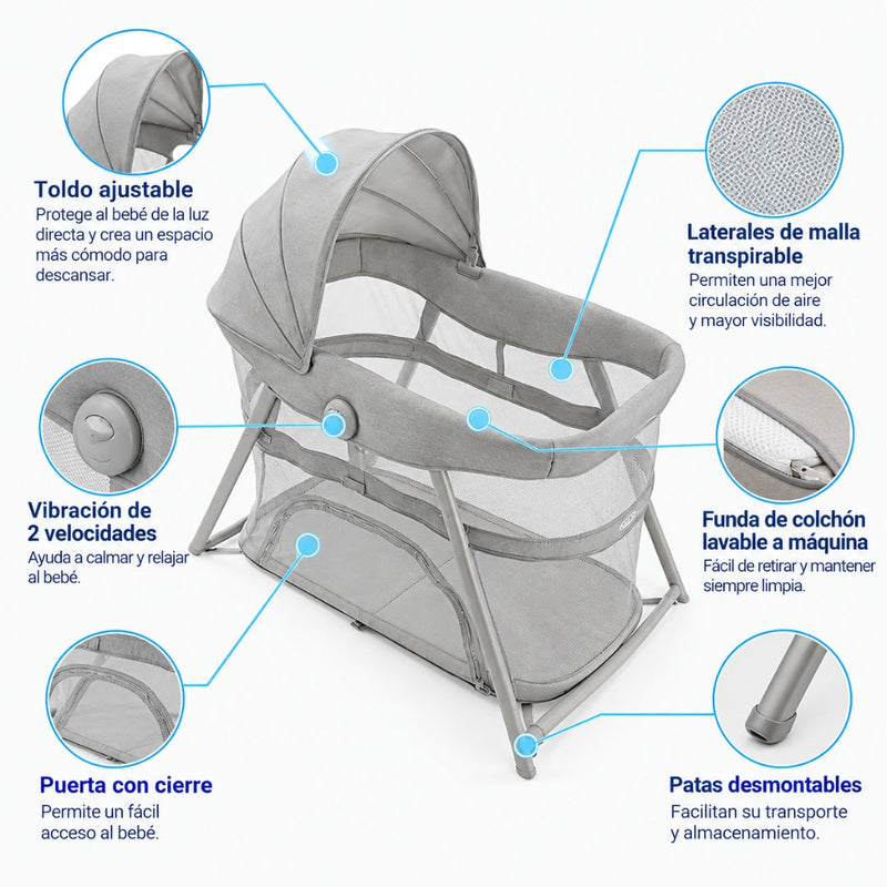 Graco Moisés Portátil y Corral 3 en 1 DreamMore
