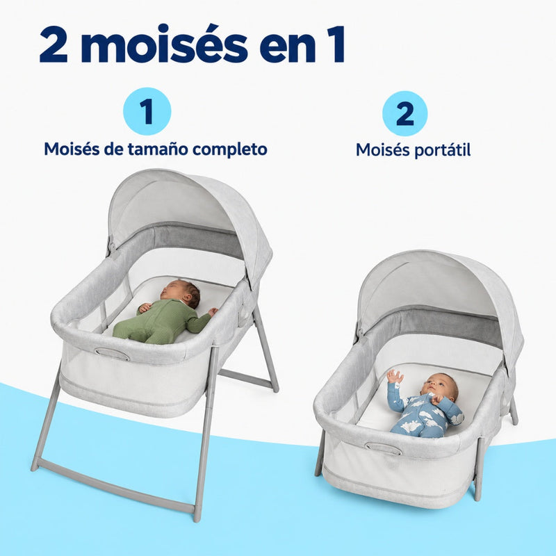 Graco Moisés Portátil 2 en 1 DreamMore Gris
