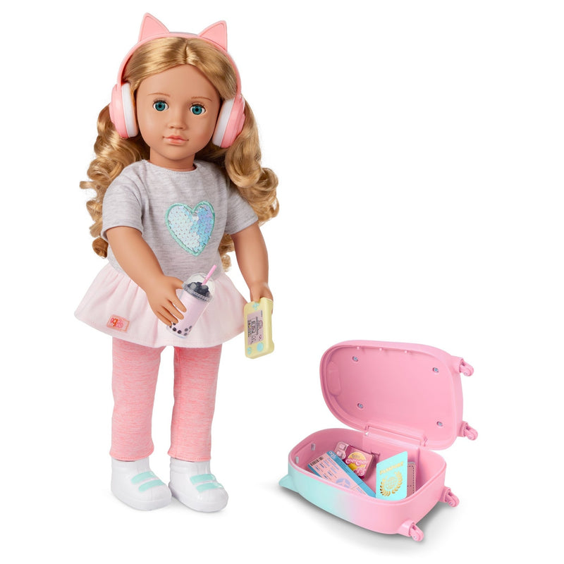 Linzi – Muñeca de 18” con Maleta y Accesorios de Viaje - Farmacias Arrocha