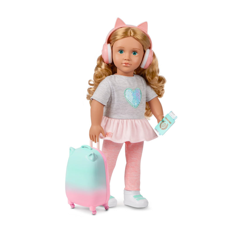 Linzi – Muñeca de 18” con Maleta y Accesorios de Viaje - Farmacias Arrocha