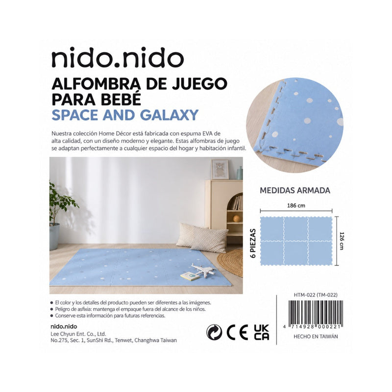 Nido Nido Alfombra de Juego para Bebé 6 Piezas