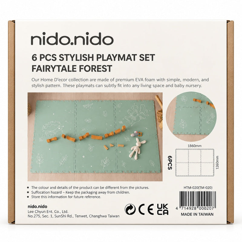 Nido Nido Alfombra de Juego para Bebé Fairytale Forest 6 Piezas