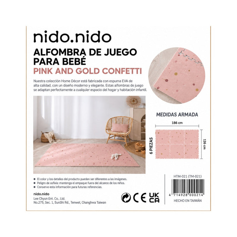 Nido Nido Alfombra de Juego para Bebé 6 Piezas