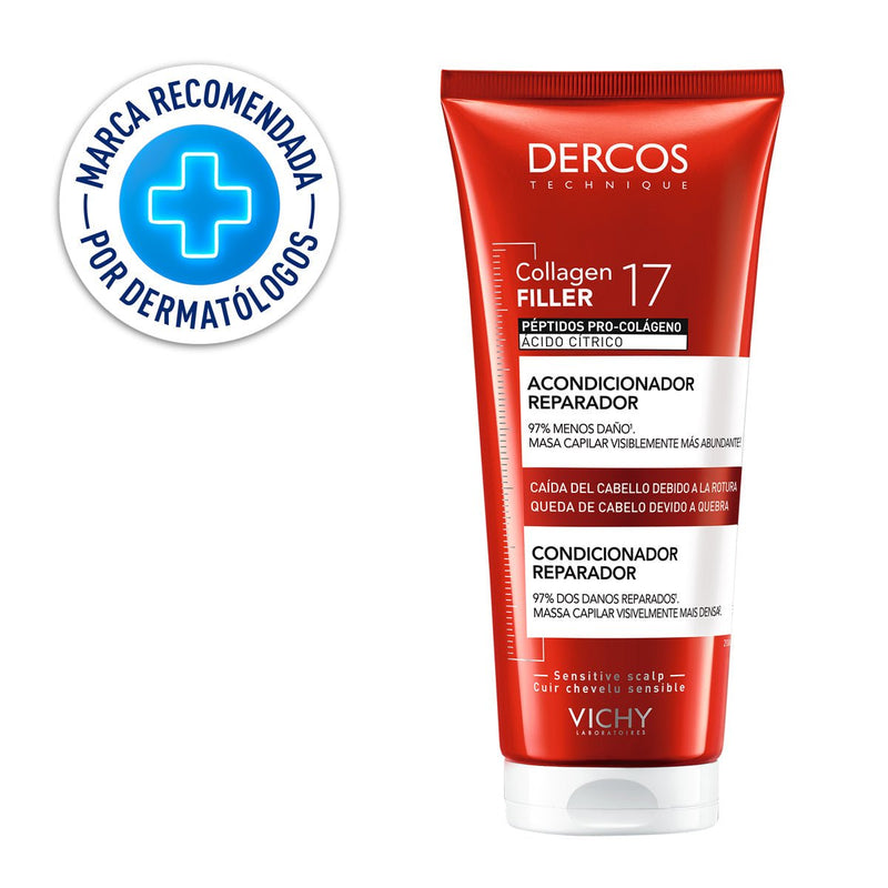 VICHY DERCOS REPARADOR COLLAGEN 17 FILLER ACONDICIONADOR 200 ML - Farmacias Arrocha