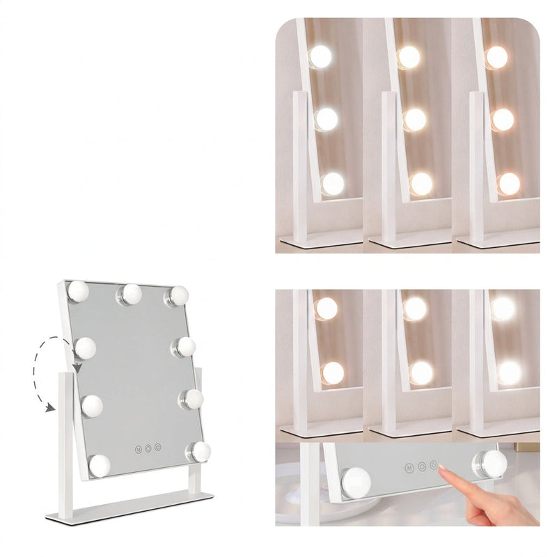 Espejo para Maquillaje Serena House con 9 Focos LED "(25 x 30 cm)" - Farmacias Arrocha