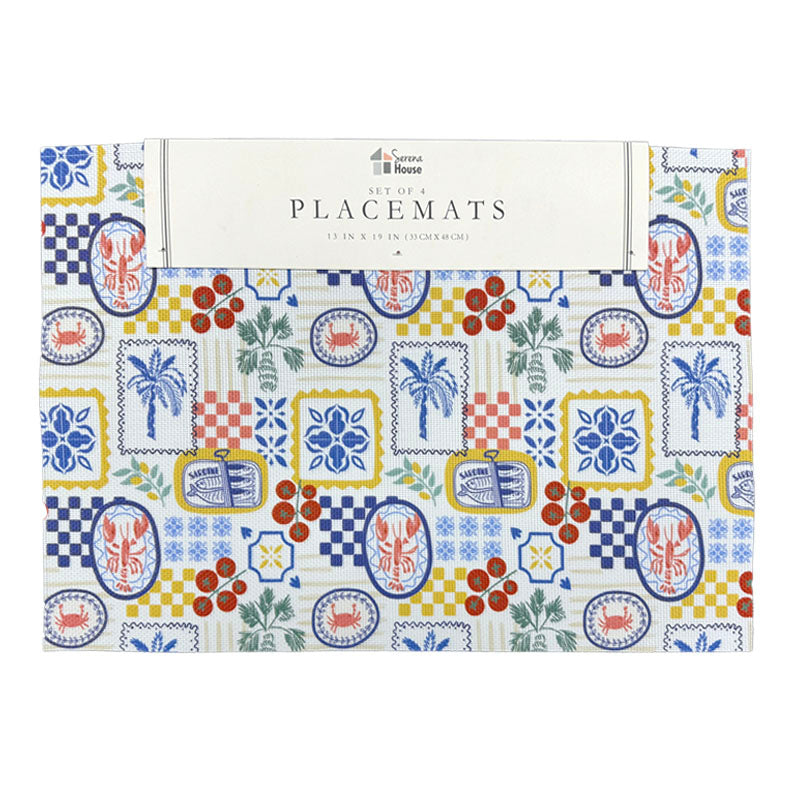 Set de 4 Individuales Decorativos Estampados Serena House – 33 × 48 cm - Farmacias Arrocha