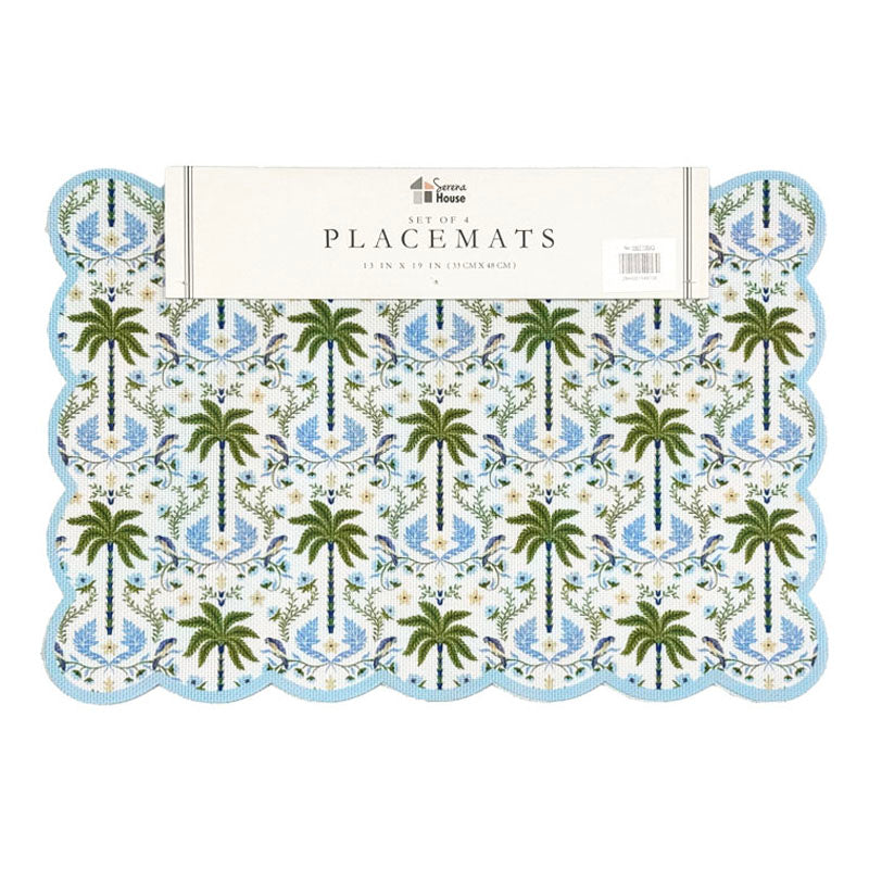 Set de 4 Individuales Decorativos con Diseño de Palmeras Serena House – 33 × 48 cm - Farmacias Arrocha
