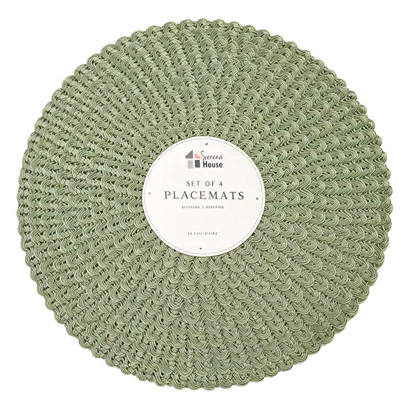 Set de 4 Individuales Redondos Decorativos Serena House – 38 cm - Farmacias Arrocha