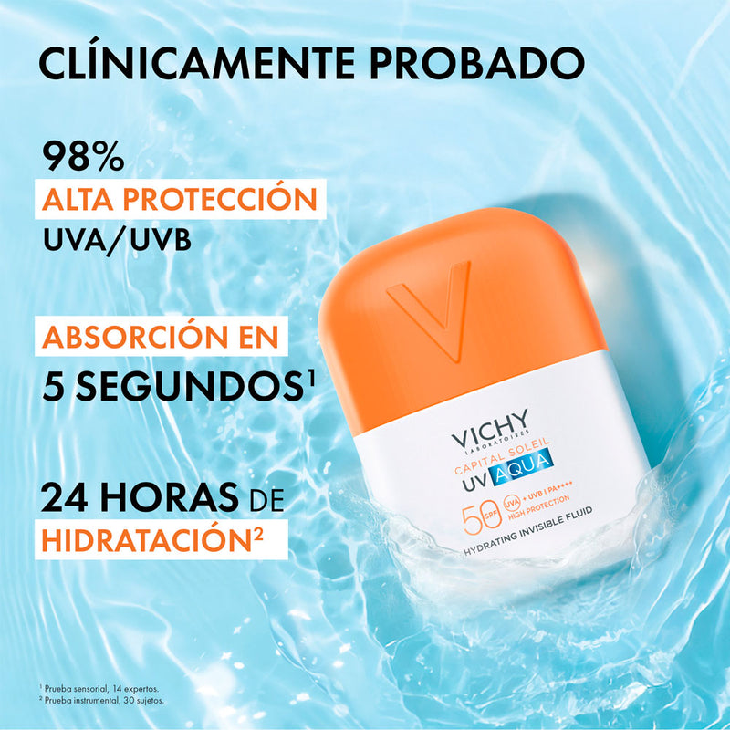 Vichy Capital Soleil Uv Aqua Fluido Hidratante Invisible Sfp50 50 Ml - Farmacias Arrocha