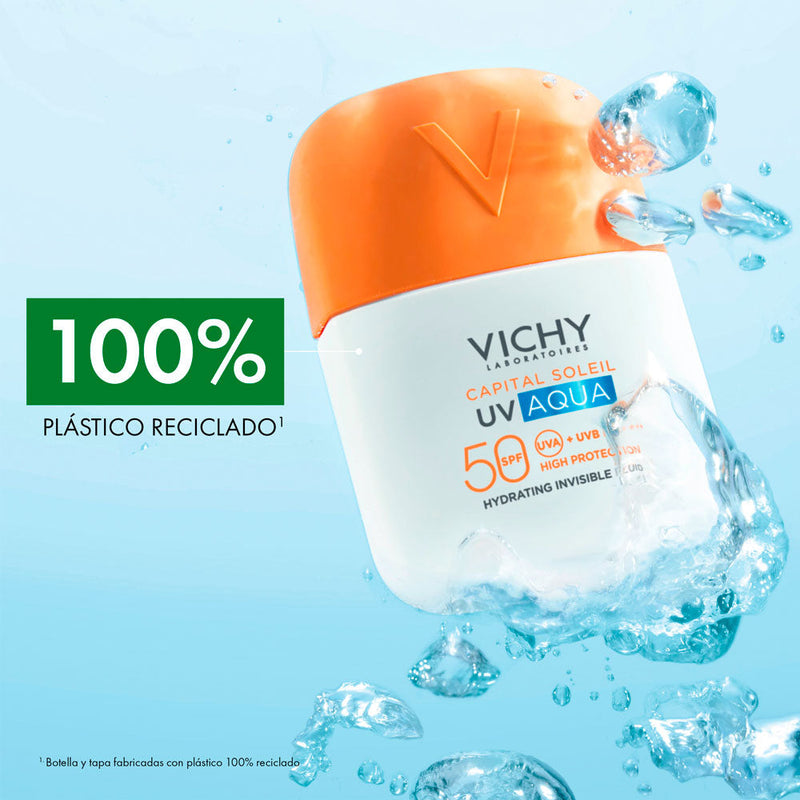Vichy Capital Soleil Uv Aqua Fluido Hidratante Invisible Sfp50 50 Ml - Farmacias Arrocha