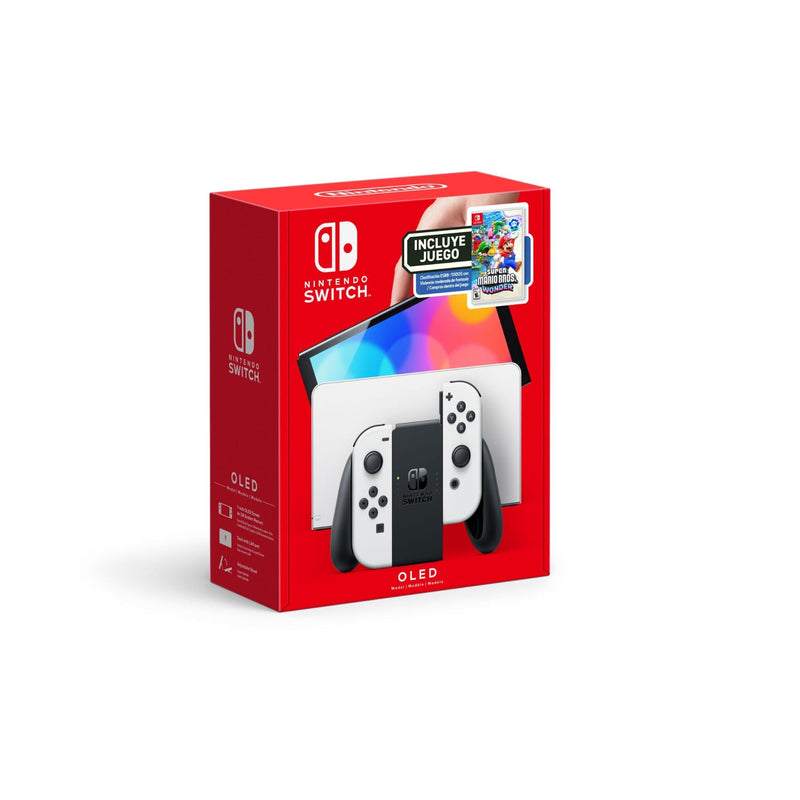 Nintendo Switch Oled + Super Mario Bros. Wonder (Juego físico incluído) - Farmacias Arrocha