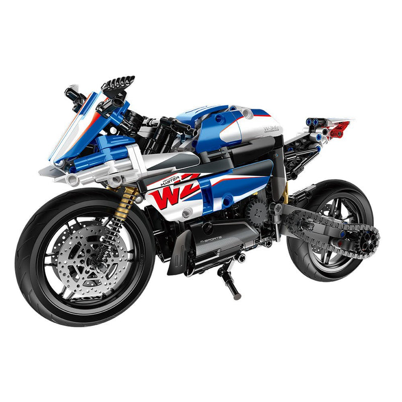 Moto Deportiva Azul - Blanca - 542 Piezas - Farmacias Arrocha