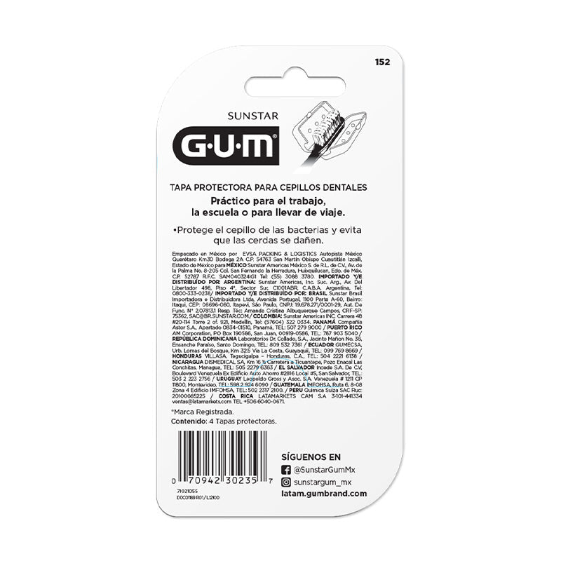 Gum Protectores De Cepillos Antibacterial 4 - Farmacias Arrocha