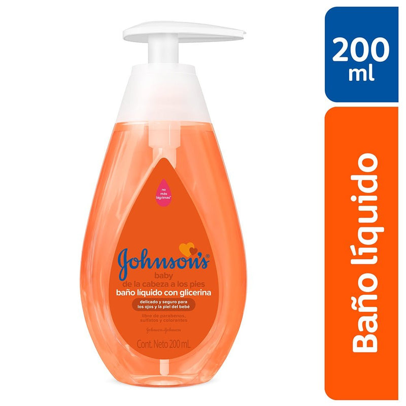 Johnson Baby Bano Liquido De Cabeza A Pies 200Ml - Farmacias Arrocha