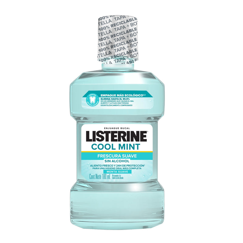 Enjuague Bucal LISTERINE®  Coolmint Frescura Suave sin Alcohol 180ml