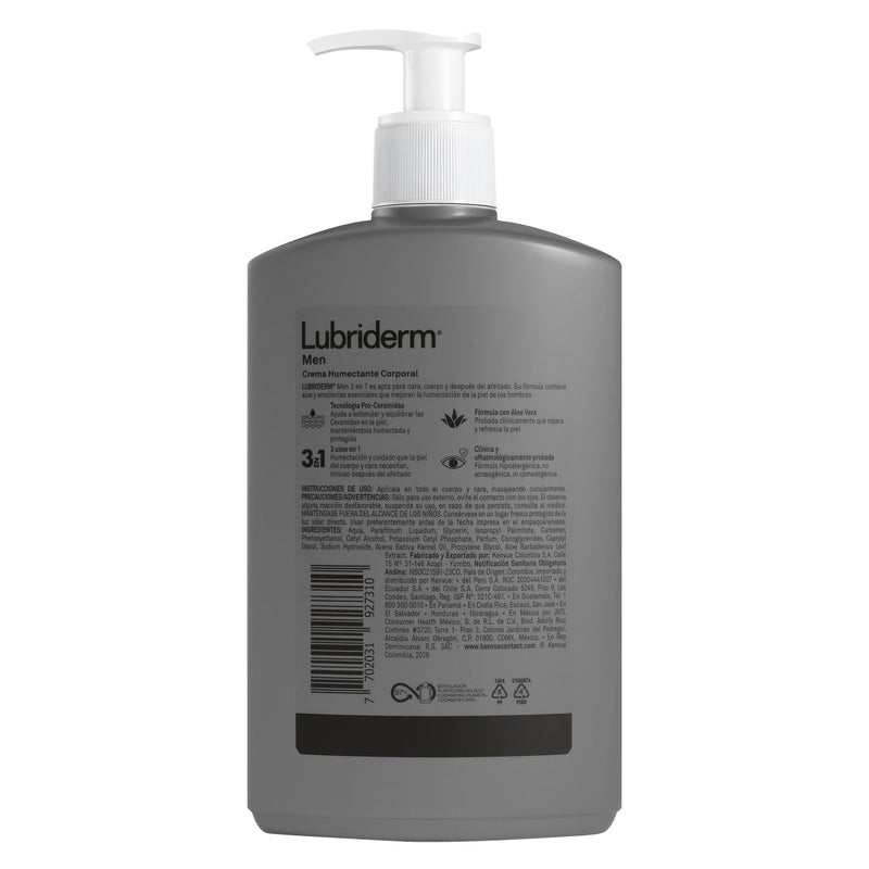 Crema Corporal LUBRIDERM For Men 400 ML