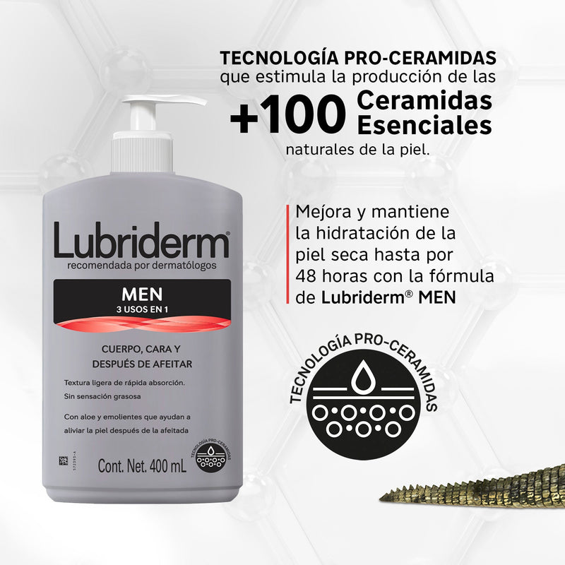 Crema Corporal LUBRIDERM For Men 400 ML