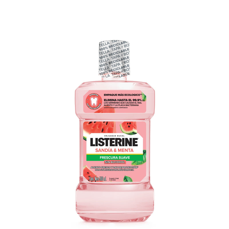 Enjuague Bucal LISTERINE®  Sandía Frescura Suave Sin Alcohol 500 ml