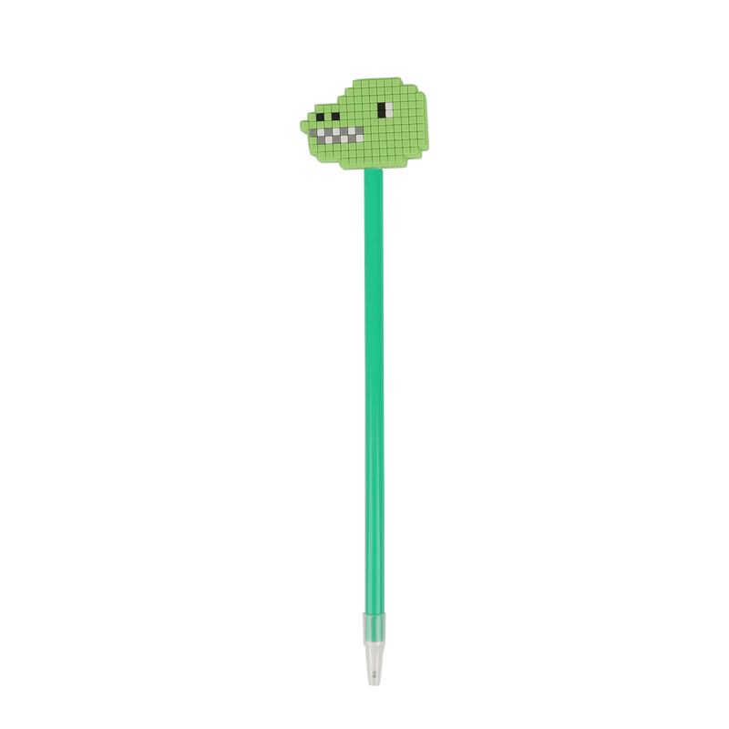 Lapicero Negro Diseno Pixel Dinosaurio - Farmacias Arrocha