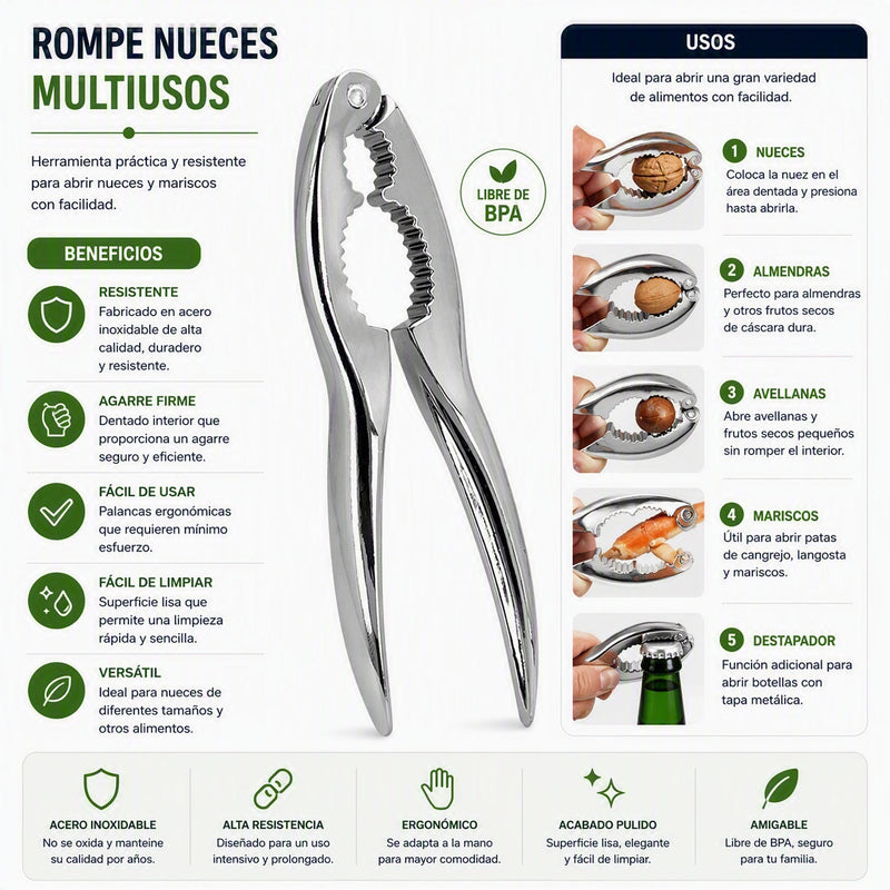 Cascanueces cromado.