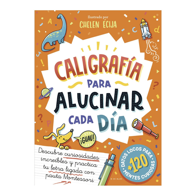 Caligrafía para alucinar cada día
Descubre curiosidades increíbles y practica tu letra ligada con pauta Montessori