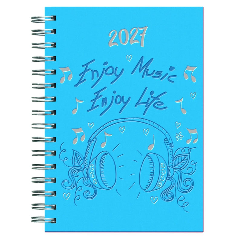 Agendum | Agenda 2027 Espiralada 14.1X20.5 Dia Paginamonza Azul Claro - Farmacias Arrocha