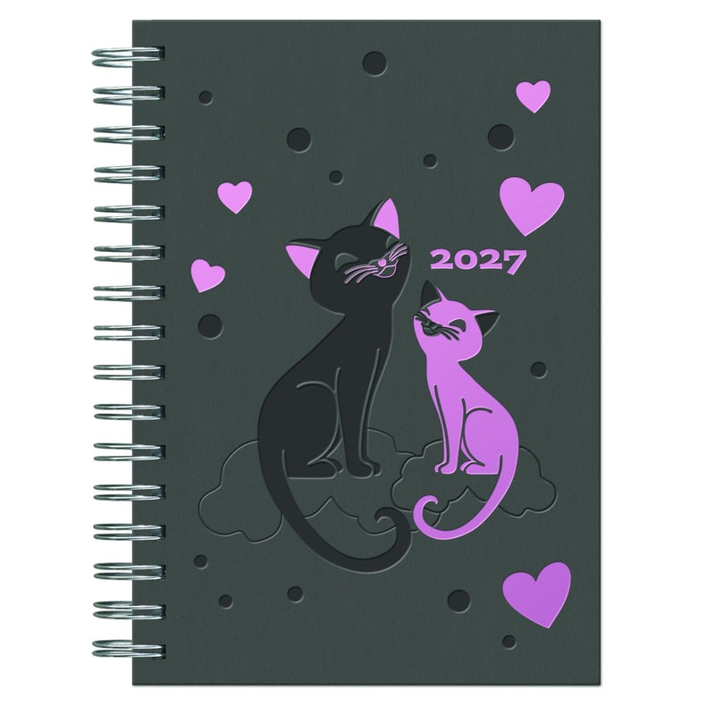 Agendum | Agenda 2027 Espiralada 14.1X20.5 Dia Paginamonza Gris - Farmacias Arrocha