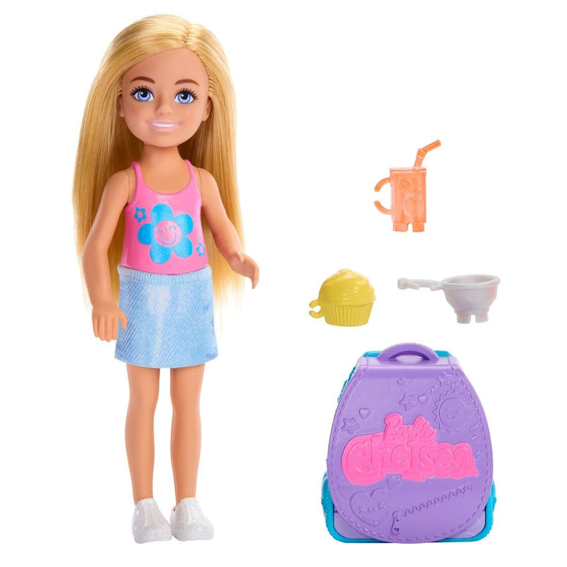 Barbie Chelsea Muñeca con Mochila Desplegable y Accesorios - Farmacias Arrocha