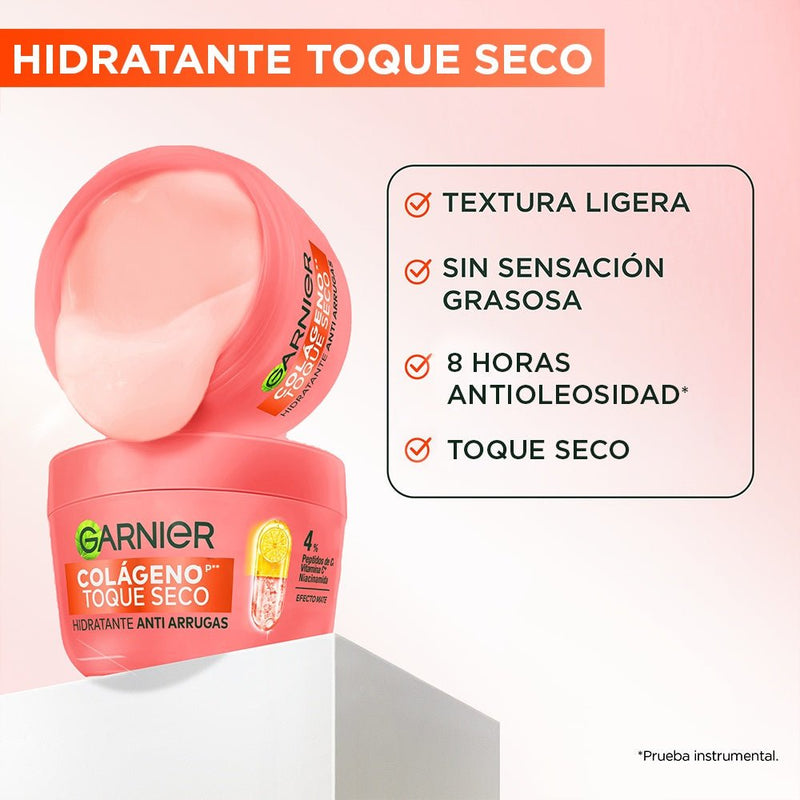 Crema Hidratante Garnier Toque Seco Colágeno 85 gr - Farmacias Arrocha