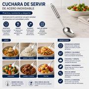 Cuchara para servir de acero inoxidable - Farmacias Arrocha
