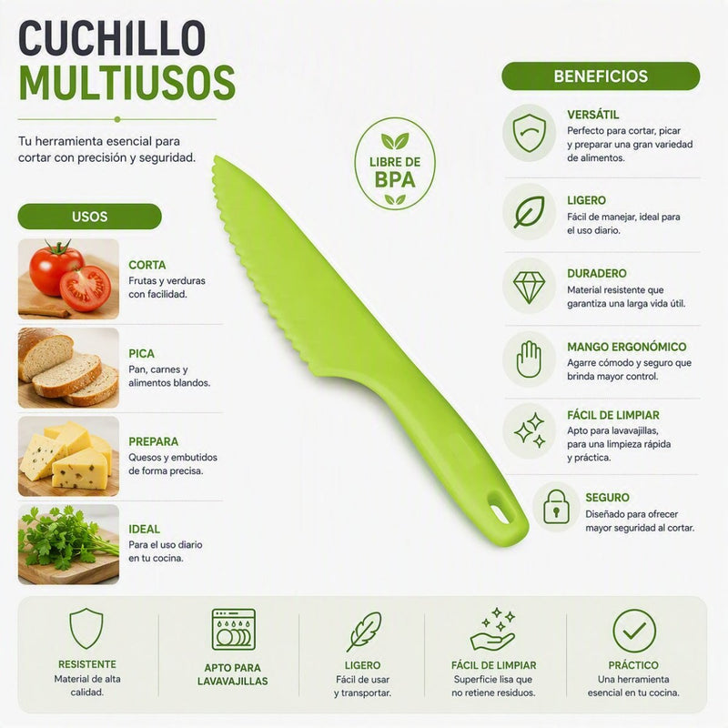 Cuchillo plastico de 30 cm - Farmacias Arrocha