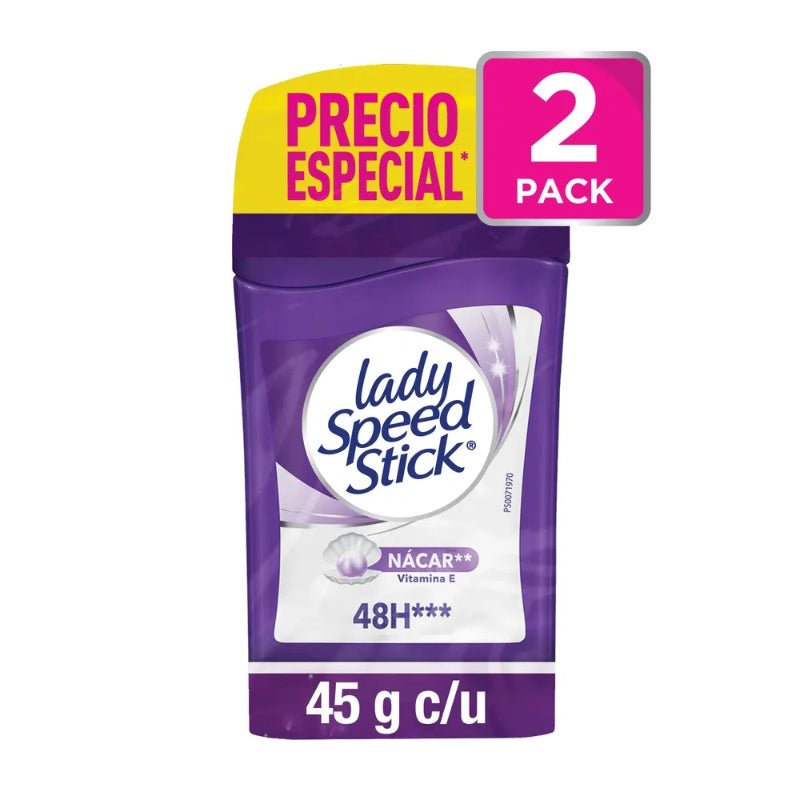Desodorante Lady Speed Stick Derma + Aclarado Perla Barra 45 g 2 Pack - Farmacias Arrocha