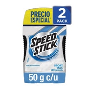 Desodorante Speed Stick Sport Talc Barra 50 g 2 Pack - Farmacias Arrocha