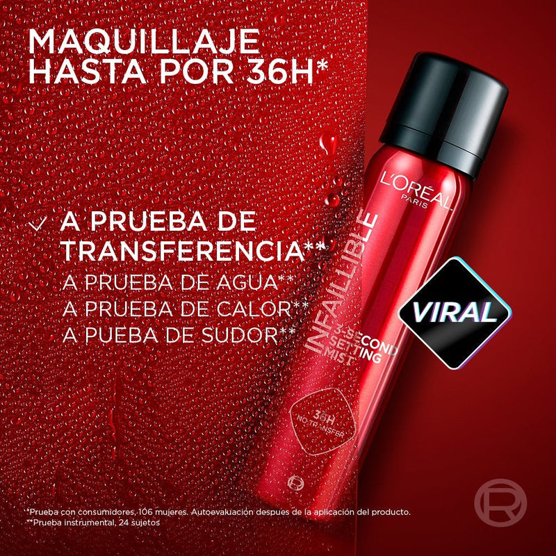 L'Oréal Paris Spray Fijador de Maquillaje Infallible 36H 75ml - Farmacias Arrocha