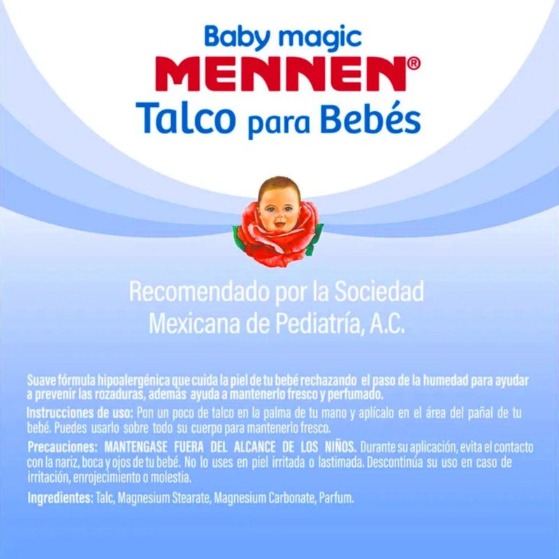Mennen Talco para Bebés Baby Magic Azul 100 g - Farmacias Arrocha