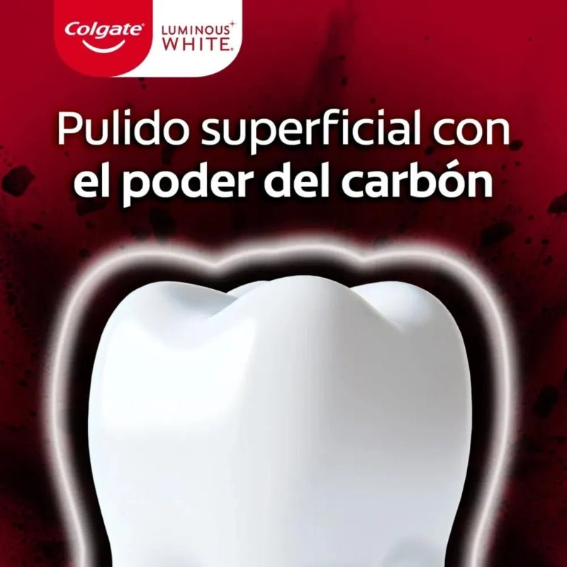 Pasta Dental Colgate Luminous White Carbón Activado 75 ml - Farmacias Arrocha