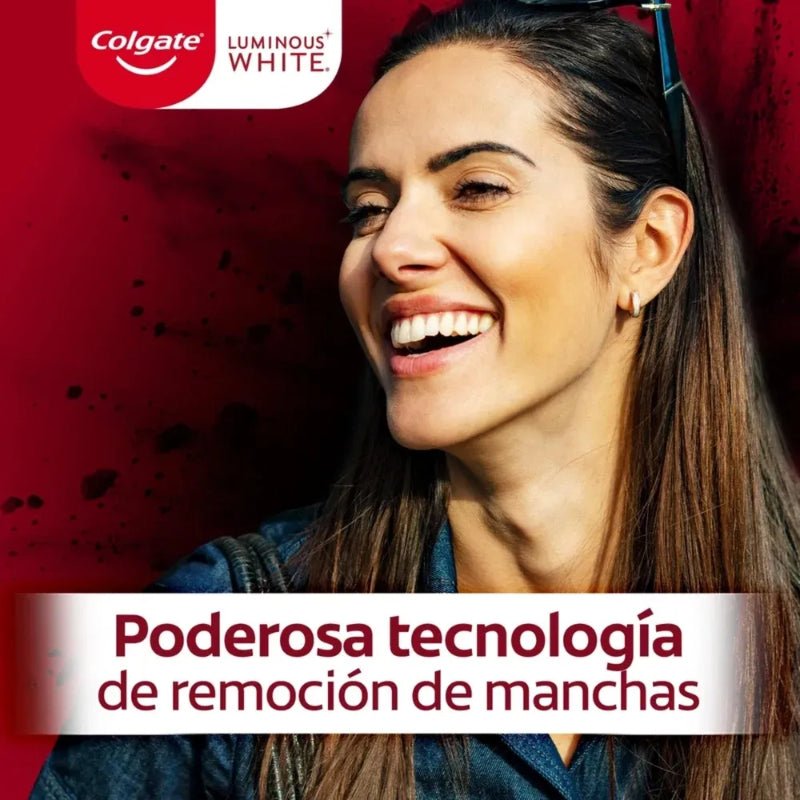 Pasta Dental Colgate Luminous White Carbón Activado 75 ml - Farmacias Arrocha